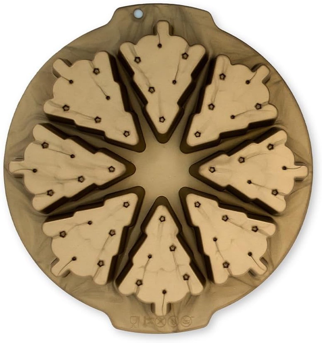 Bakken vorm voor 8 kerstbomen - silicone - temperatuurbestendig - maak unieke cakejes - ShopVlot