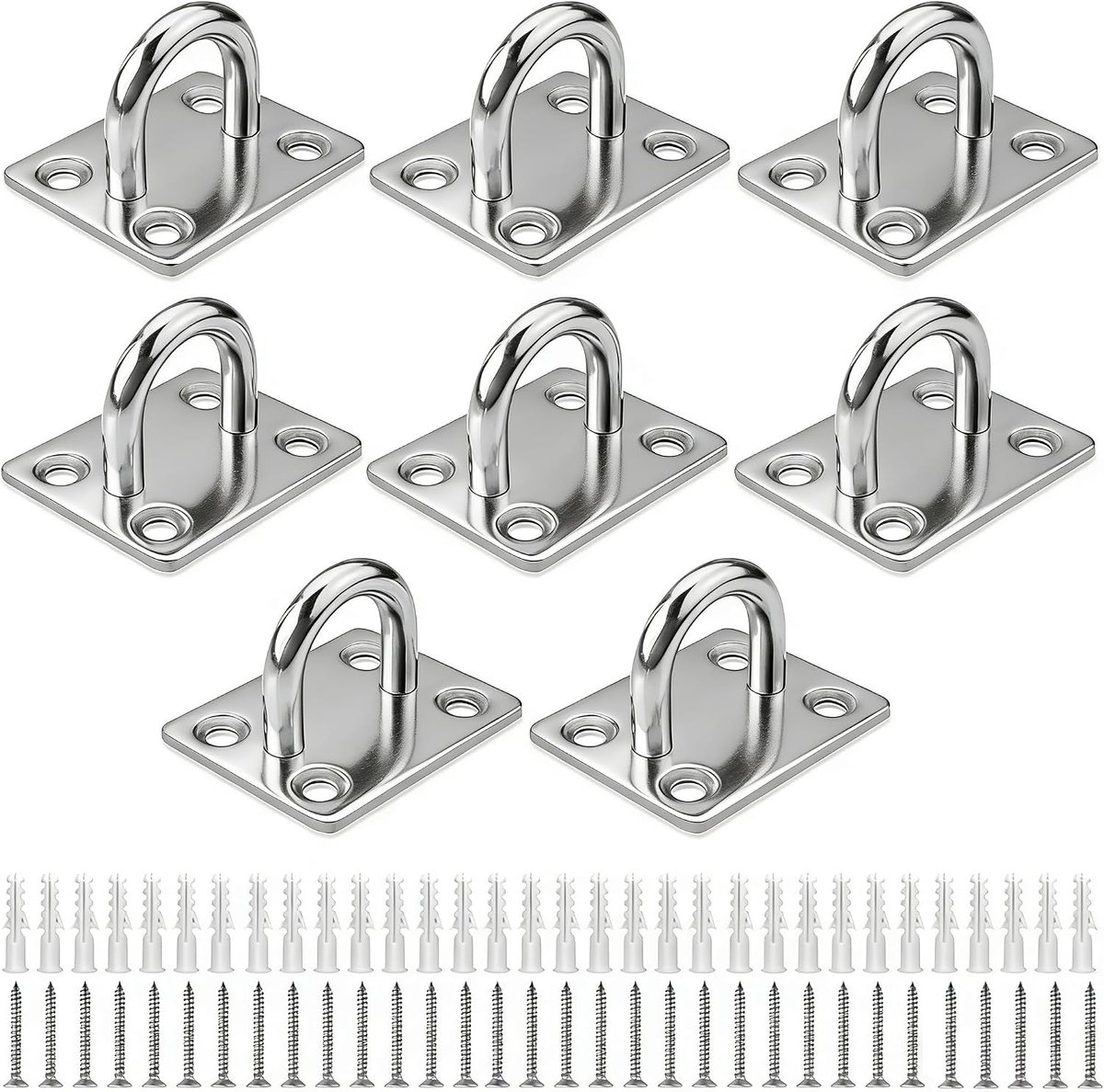 Ceiling hooks RVS M4 - U-vormige oogplaat - Heavy duty plafondmontage - Ideaal voor hangstoelen - ShopVlot