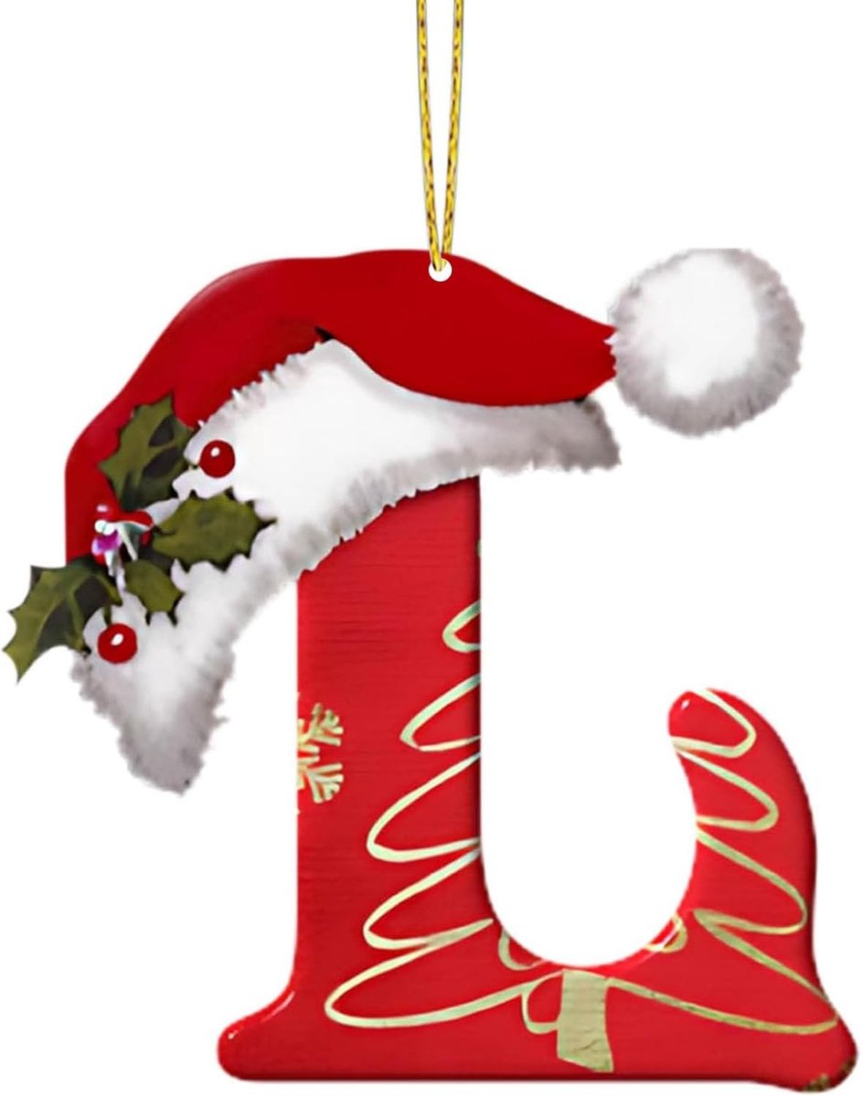 Kerstboomletters 26 Stuks - Persoonlijke DIY Kerstmuts Hanger - Kleurrijke Acryl Ornamenten - ShopVlot
