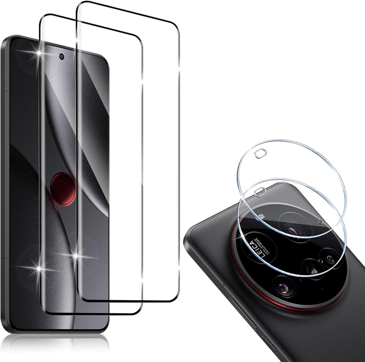Screen protector voor Xiaomi 15 Ultra 5G - 3D gehard glas - camera lens beschermers - optimale bescherming - ShopVlot