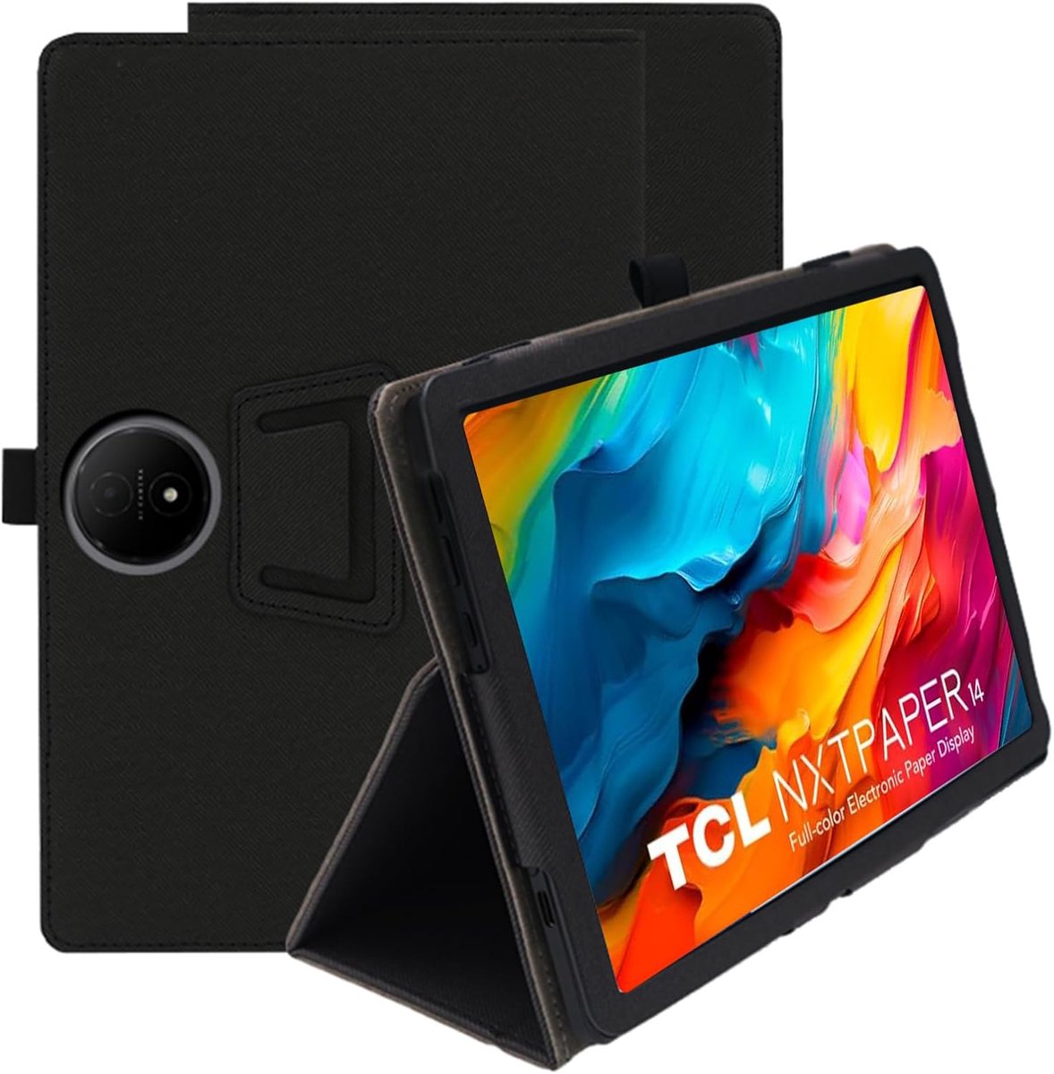 Tabletcases TCL NXTPAPER 14 - Ultra Dun PU - Flipcase met Handriem - Bescherming en Standfunctie - ShopVlot