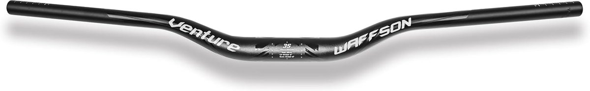 Fietsstuur 35 x 820 mm - zwart en zilver - 35 mm rise - lichtgewicht aluminium - ShopVlot