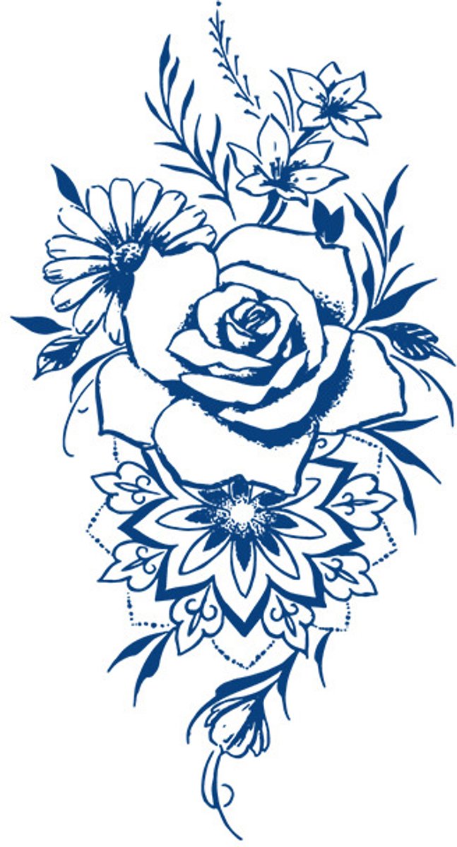 Tijdelijke tattoo Rose Reverie 2 weken