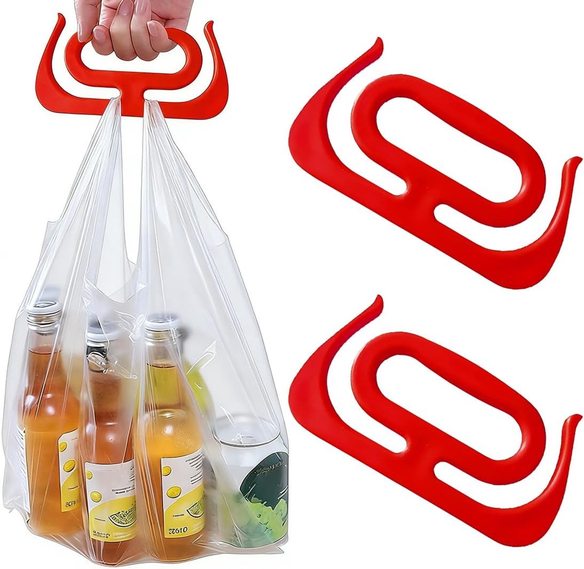 Boodschappentassen Grepen - Multifunctionele Draaggreep - Stevige Houder - Voorkomt Handvermoeidheid - ShopVlot