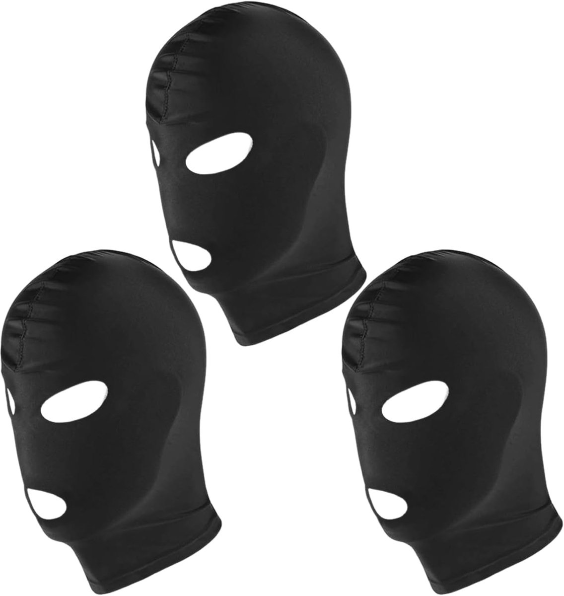 Zwarte maskers - ademend en strak - rollenspel hoofddeksel - perfect voor toneelstukken - SnelShoppen