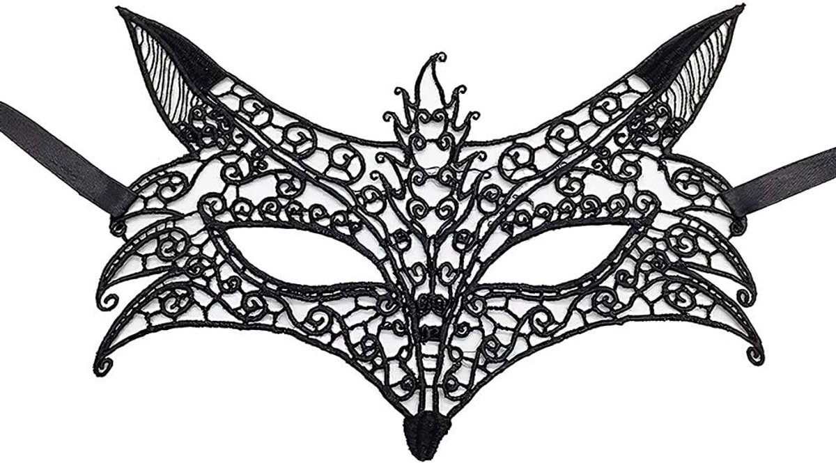 Dames Oogmasker - Zwart Kanten - Sexy Design - Perfect voor Halloween Feest - SnelShoppen