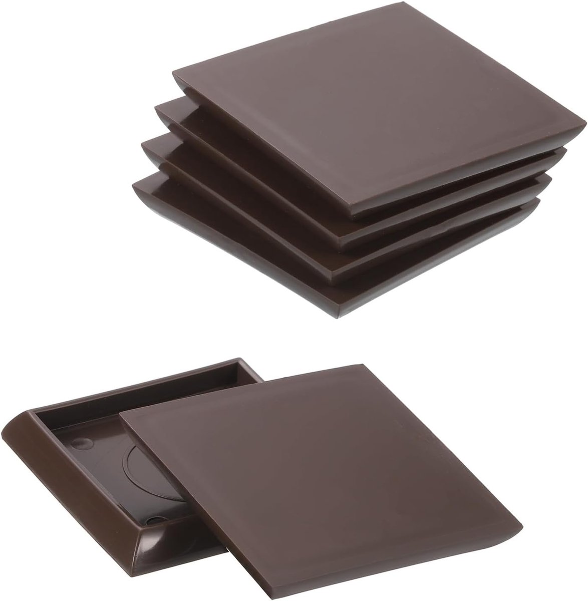 Meubelpads, 10 stuks 5 cm meubelglijders, vierkante stoelpootbeschermers voor tapijten en hardhouten vloeren, zware meubels