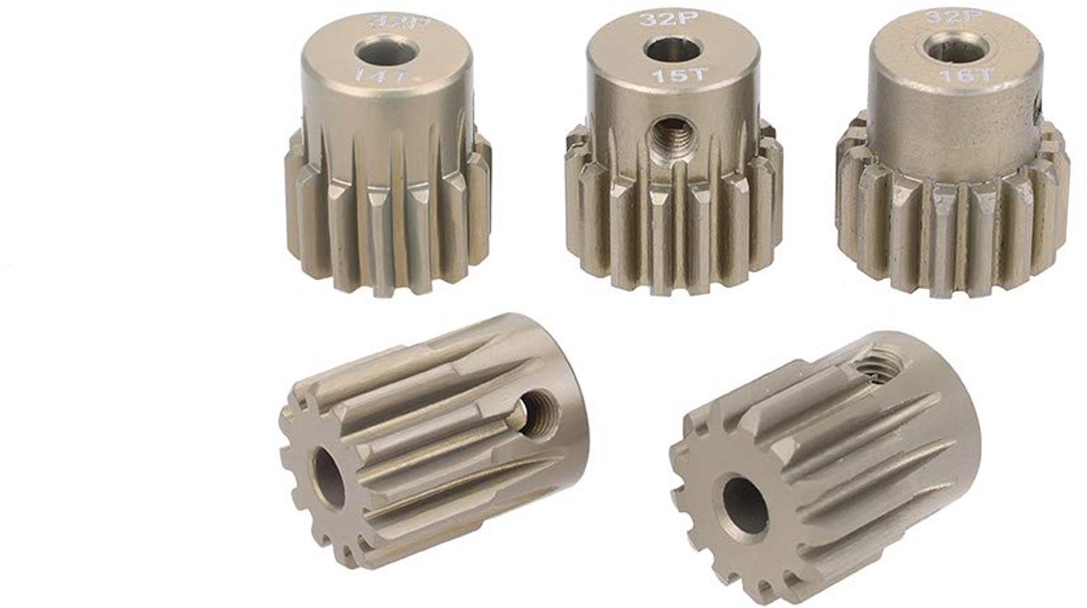 5 stuks 32DP 3,175 mm 12T 13T 14T 15T 16T Pinion Motor Gear voor 1/8 Rc Auto Geborstelde Borstelloze Motor