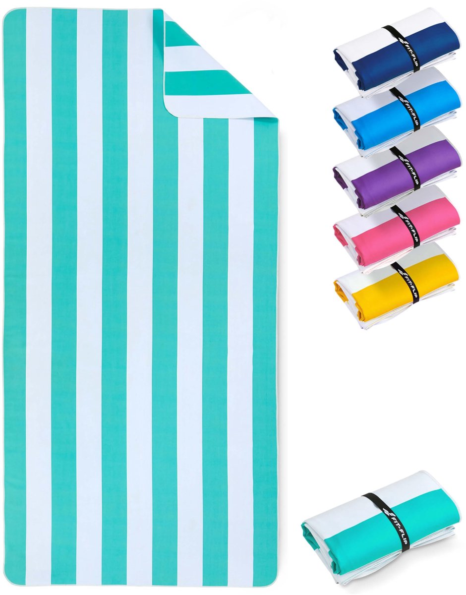 Stranddeken XXL 160cm - Microvezel - Licht en sneldrogend - Perfect voor op het strand - SnelShoppen