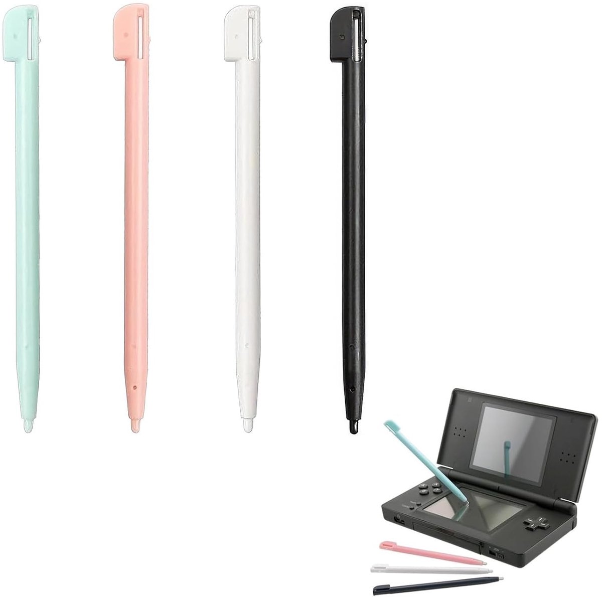 4 stuks pennen voor 3DS XL - 3ds pen - stylus pen voor NDS DS Lite DSL NDSL Pen Tip gameconsole Stylus kunststof spelconsole accessoires (4 kleuren