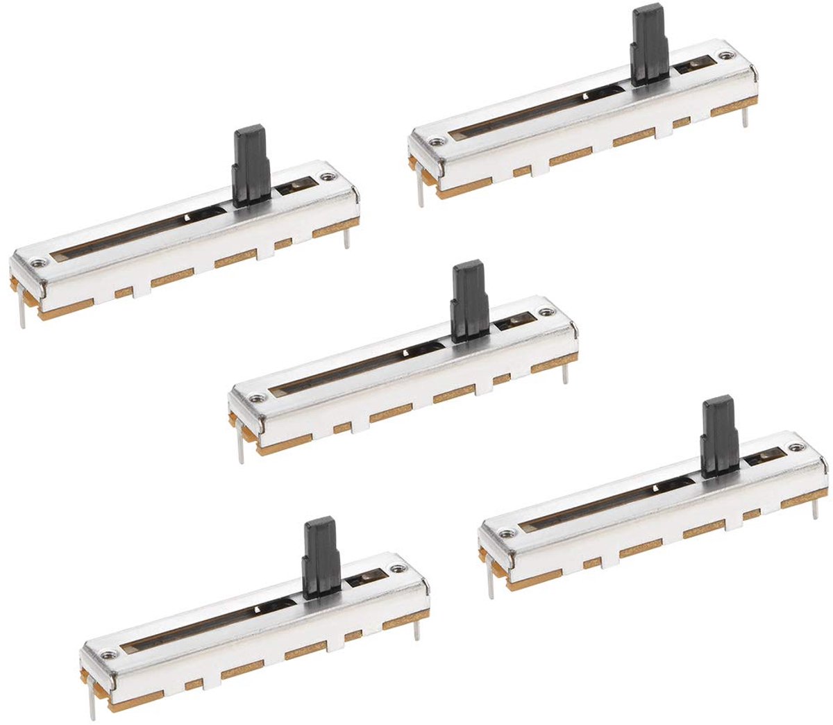 Sourcing map mengpaneel met verschillende weerstanden lineaire schuifpotentiometer voor dimming 45 mm -B10K-5St