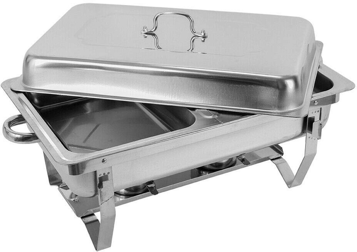 Stalen Chafing Dish voedselverwarmer Warmhoudcontainer Rechaud Warmhoudcontainer Set 7,5 L