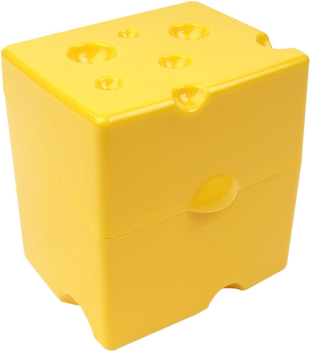 Cheese Crisper Box – Flip Top Cheese Storage Box, koelkast Crisper Cheese Dispenser, milieuvriendelijk geel, geurloos, voedselconserveringscontainer