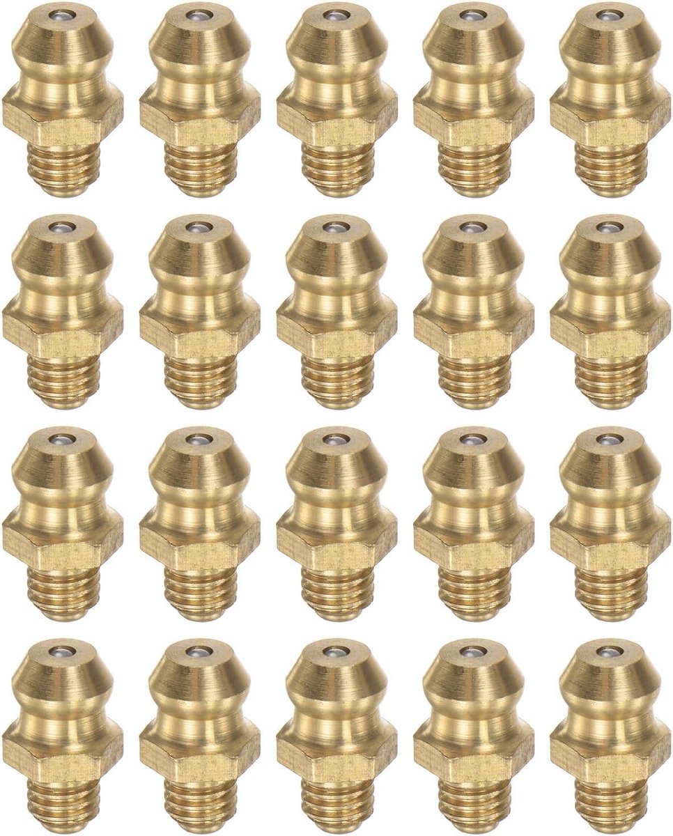 Messing rechte smeernippel M5 x 0,8 mm schroefdraad hydraulische smeernippel accessoires, 20 stuks