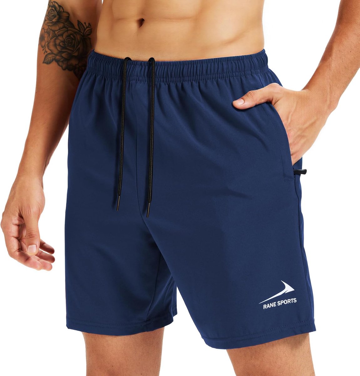 Sportshorts heren XL - lichtgewicht marineblauw - ademend met zakken - ideaal voor hardlopen - ShopVlot