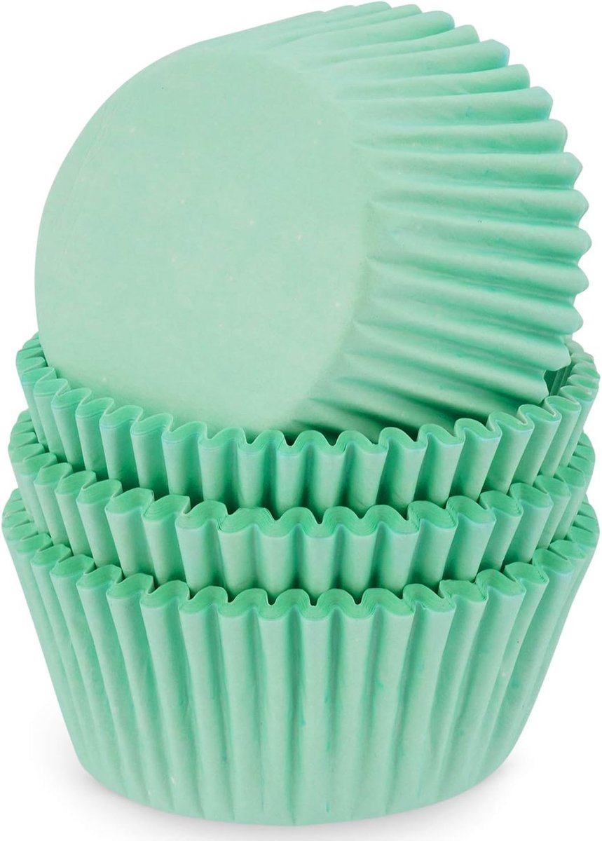 Muffin molds 100 stuks - papieren vorm - mint motief - ideaal voor cupcakes en cakeballen - ShopVlot