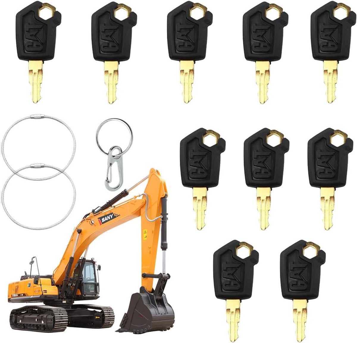 Steeksleutel set 10 stuks - universele constructiesleutels - vervangingssleutels - geschikt voor zware machines - ShopVlot