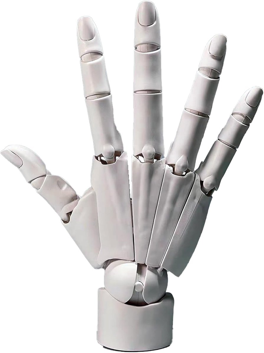 Beweegbaar handmodel - flexibel pvc - realistische details - ideaal voor kunstenaars - ShopVlot