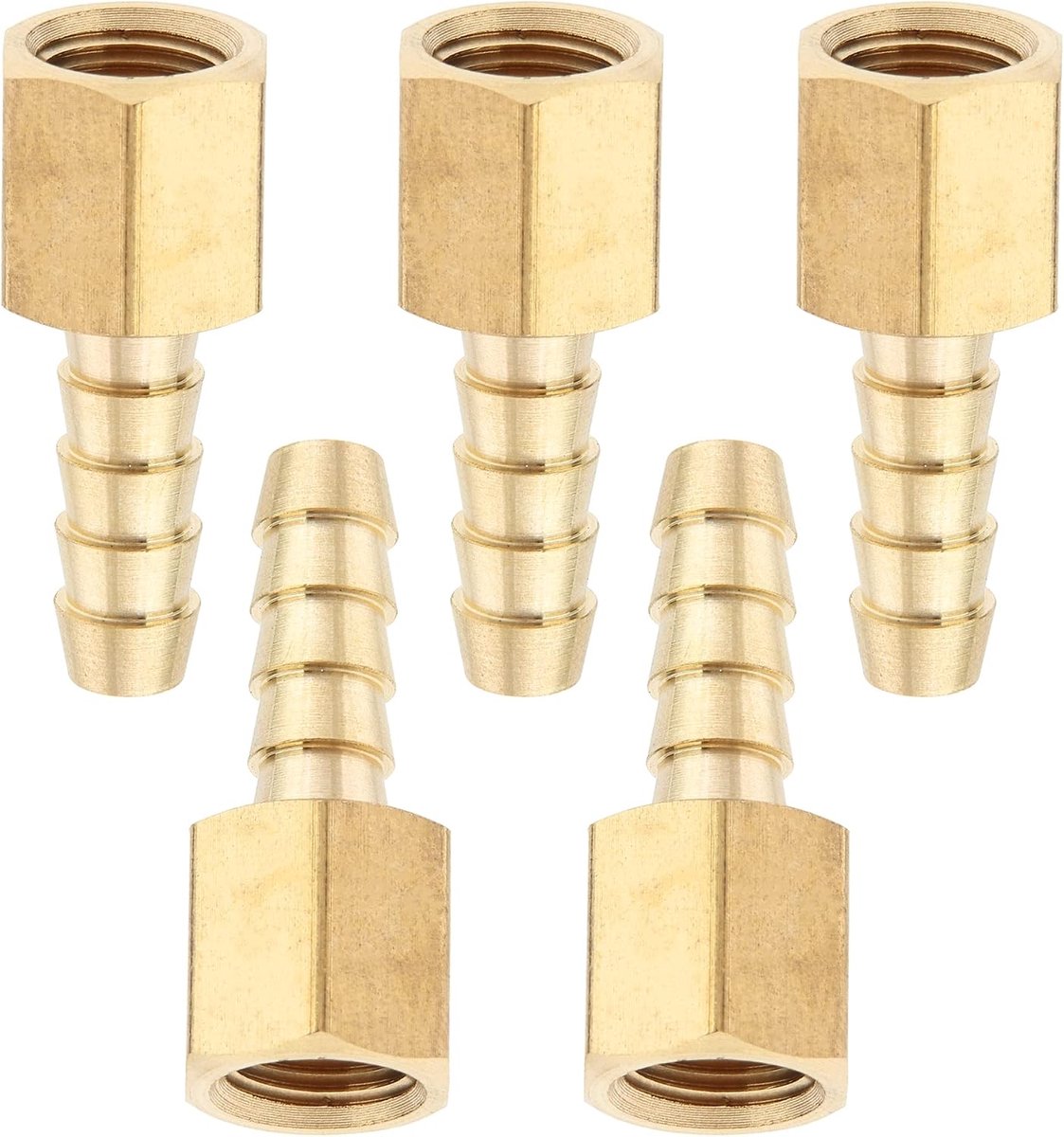 Baskoppeling 1/8" BSPP x 1/4" (6 mm) - Messing - Vrouwelijk draad - Voor betrouwbare verbindingen - ShopVlot
