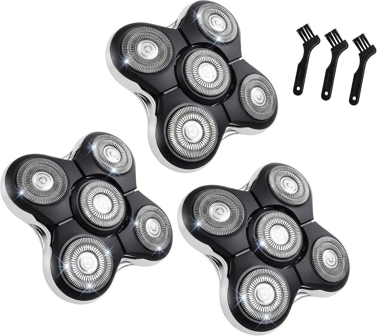 Vervangende scheerkoppen voor Rx7 scheerapparaten - set van 3 - drijvende scheerkoppen - ShopVlot