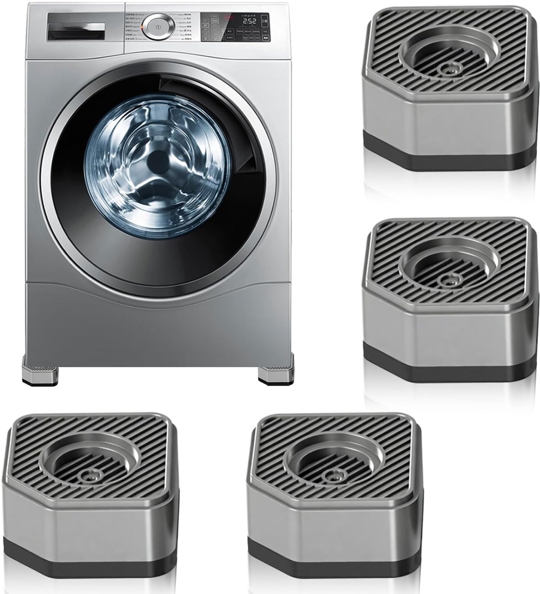 Wasmachine trillingsdemper 4 stuks - antislip - robuust - vermindert geluid en schokken - ShopVlot