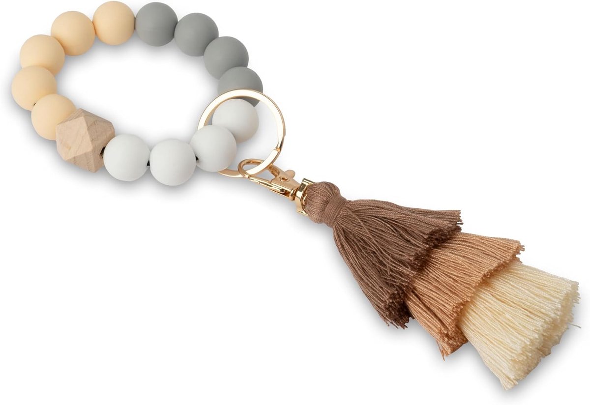 Sleutelhanger auto vrouwen - Sleutelhangerarmband met parels - Stijlvol en praktisch - Perfect cadeau voor vrouwen - ShopVlot