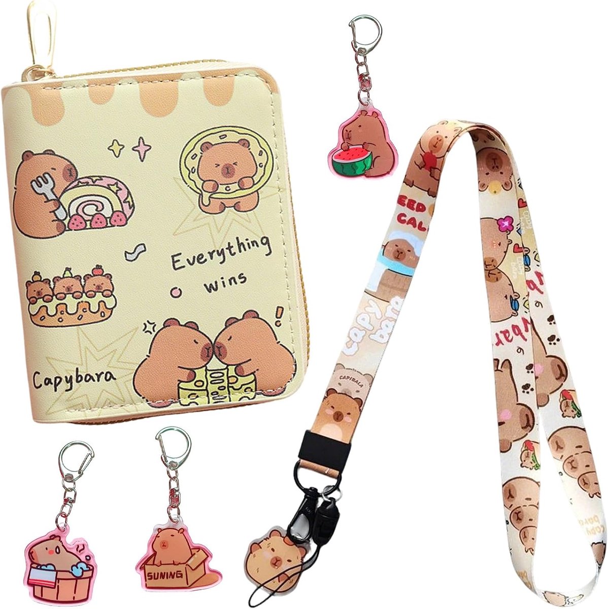 Portemonnee set voor kinderen - 5-delig - dierenmotief - compact en veilig - ShopVlot