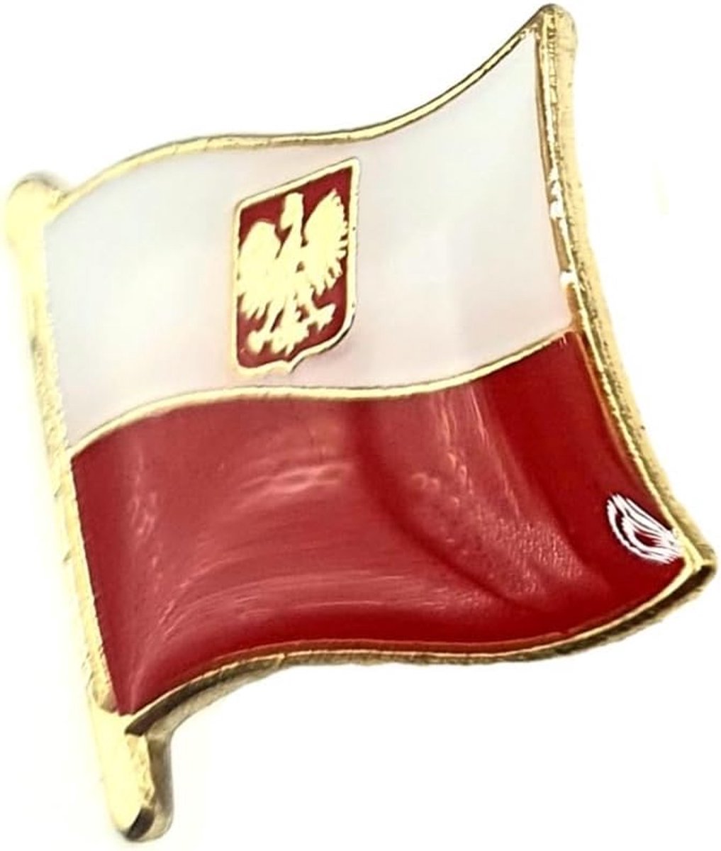 Polen embleem pin badge - metaal - kleurrijk ontwerp - ideaal voor verzamelaars - ShopVlot