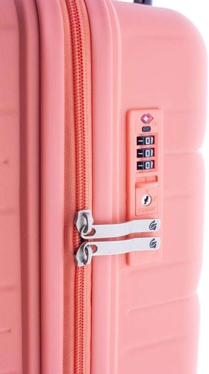Koffer 50 cm - polypropyleen - 4 dubbele wielen - veilig reizen met TSA-slot - ShopVlot