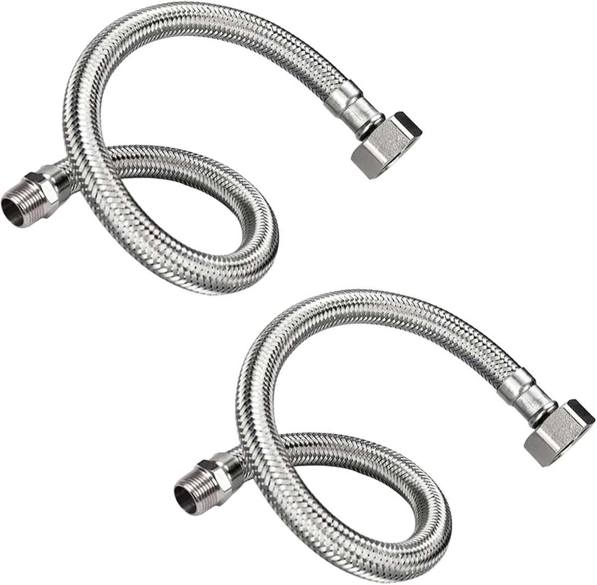 Flexibele slang 3/8 inch - RVS - Duurzaam en corrosiebestendig - Voor aansluiting keukenkranen - ShopVlot