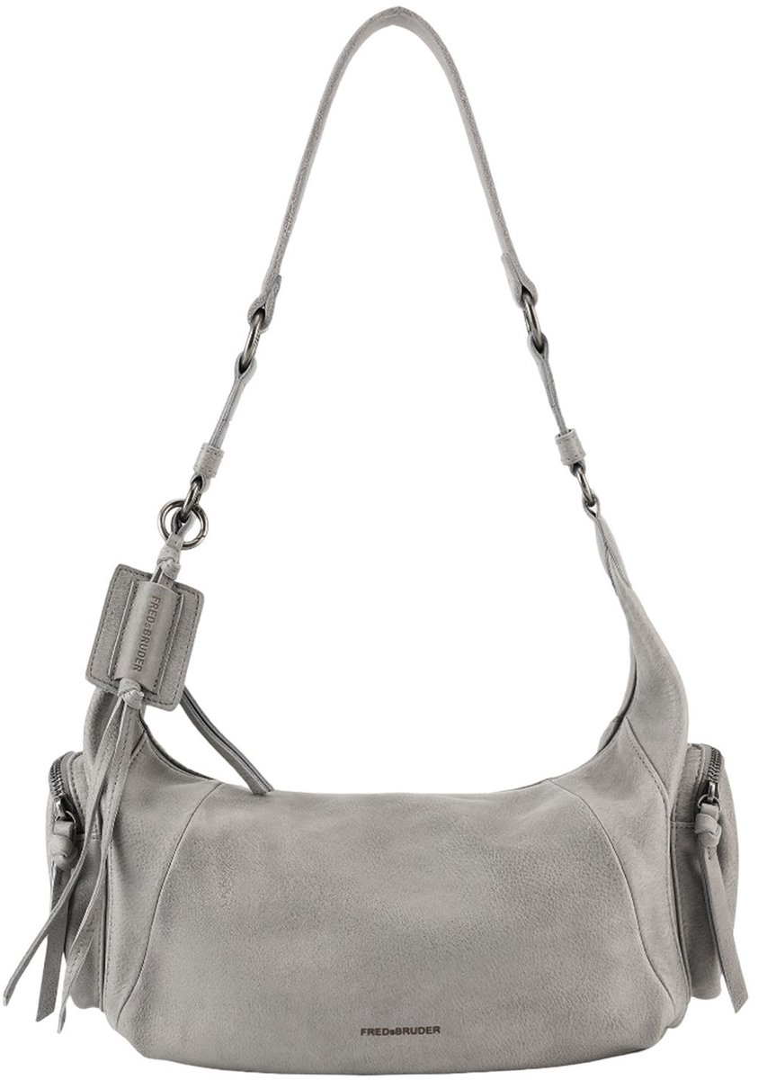 FREDsBRUDER Leren schoudertas My Forever Friend Shoulderbag Grey grijs