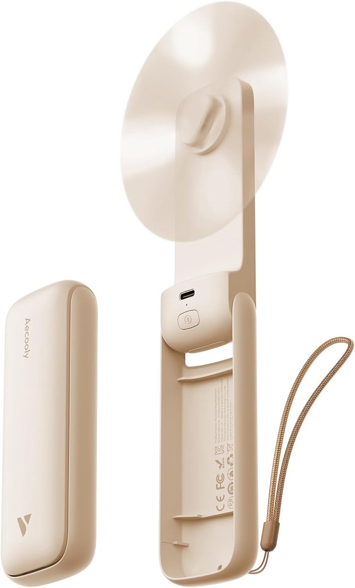 Draagbare mini ventilator - Oplaadbaar - Slank ontwerp - Ideaal voor onderweg - SnelShoppen