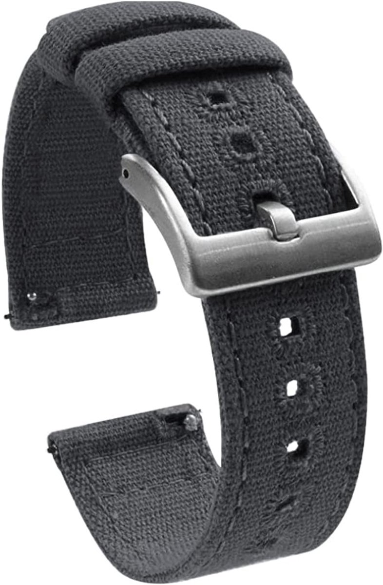 Horlogeband 18mm, 20mm, 22mm - Vervangbare canvas NATO band - Voor horloges en smartwatches - Stijlvolle kleuren - SnelShoppen