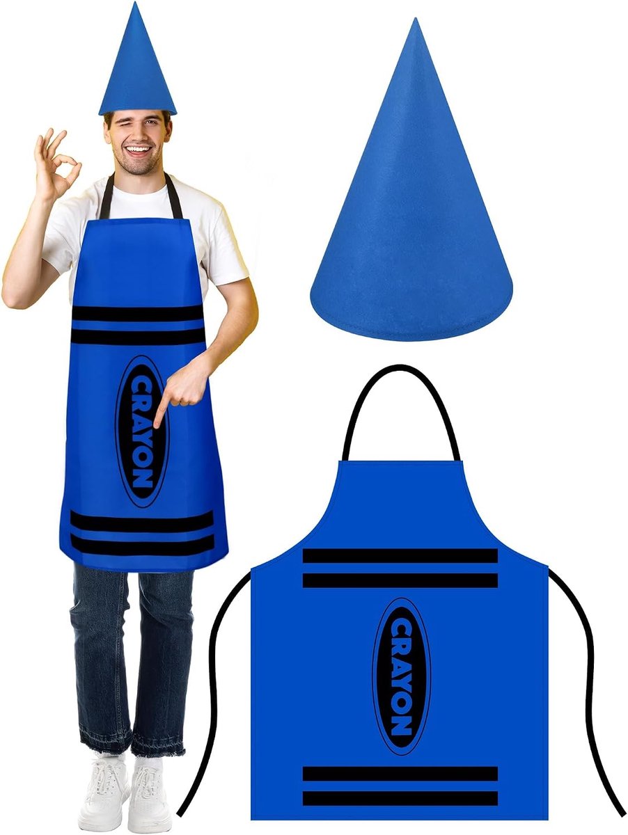 Kleurpotlood Schort met Dwergenmutsen - Polyester - Decoratief - Perfect voor Carnaval - SnelShoppen