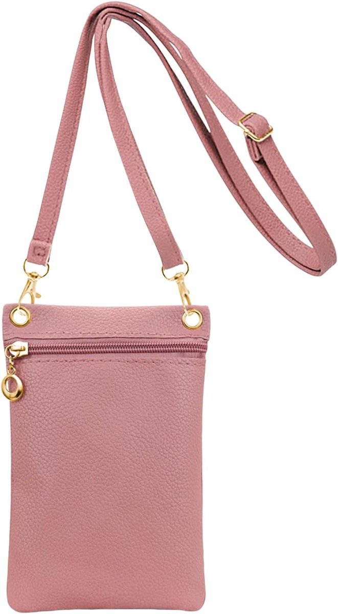 Mobiele telefoon tas voor dames - kleine schoudertas - PU leer - ideaal voor onderweg - SnelShoppen