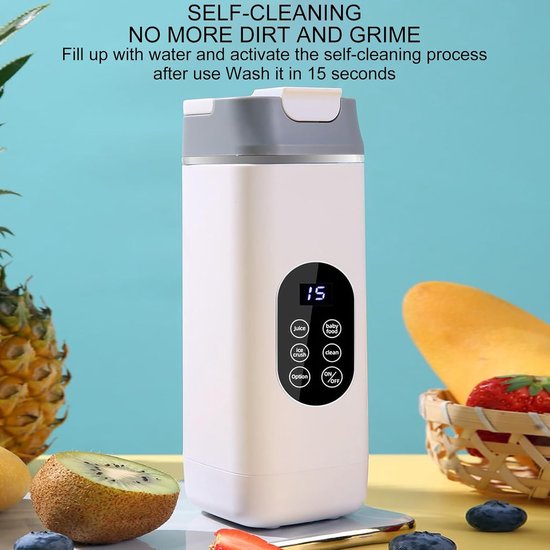 Draagbare Blender - USB Blender - Gezonde Dranken Maken - Efficiënt IJs Crushen - 9.9 x 9.4 x 9.9 cm — afbeelding 3