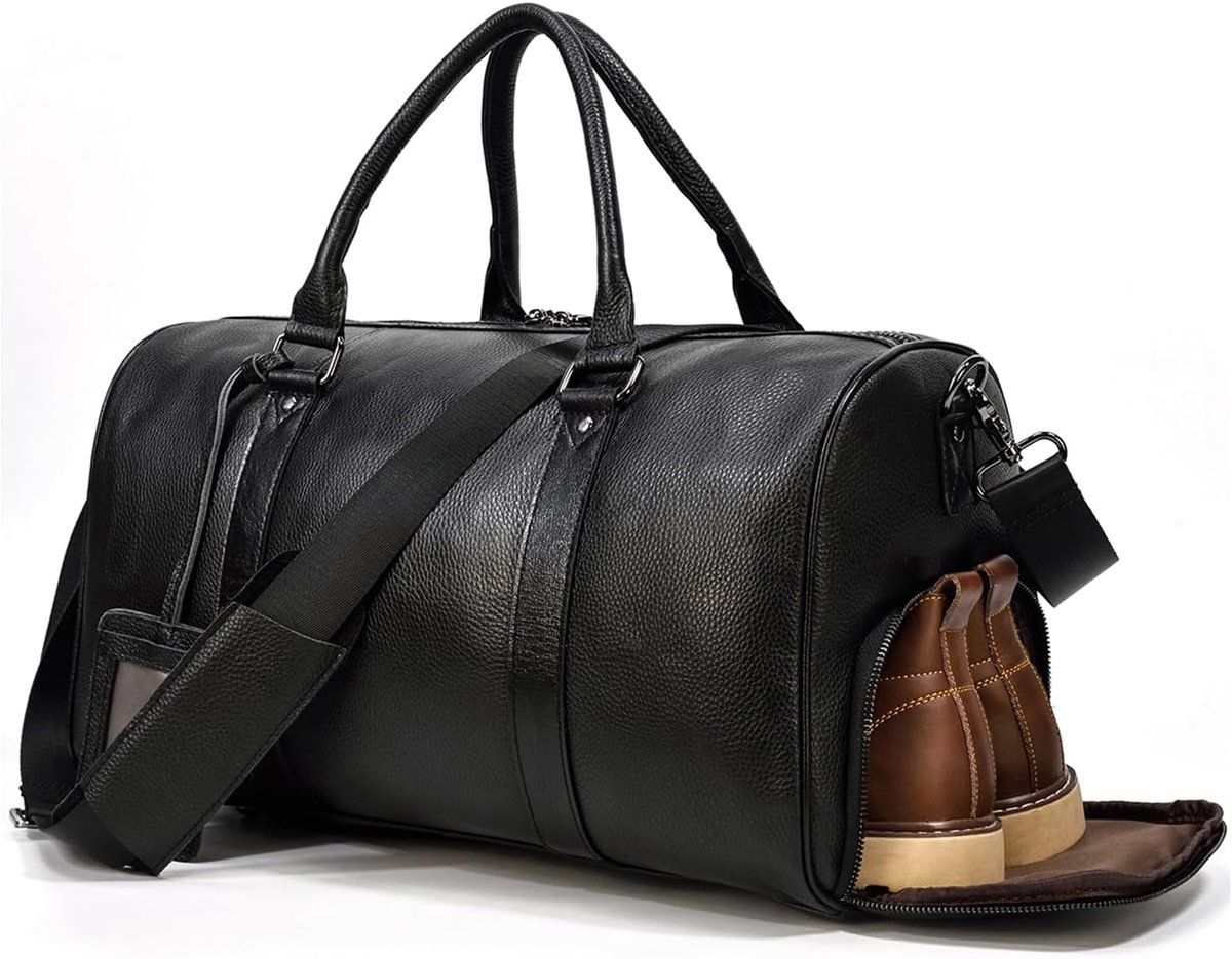 Reisbagage Unisex - Vintage Leer - Ruim en Stijlvol - Perfect voor Avonturen - SnelShoppen