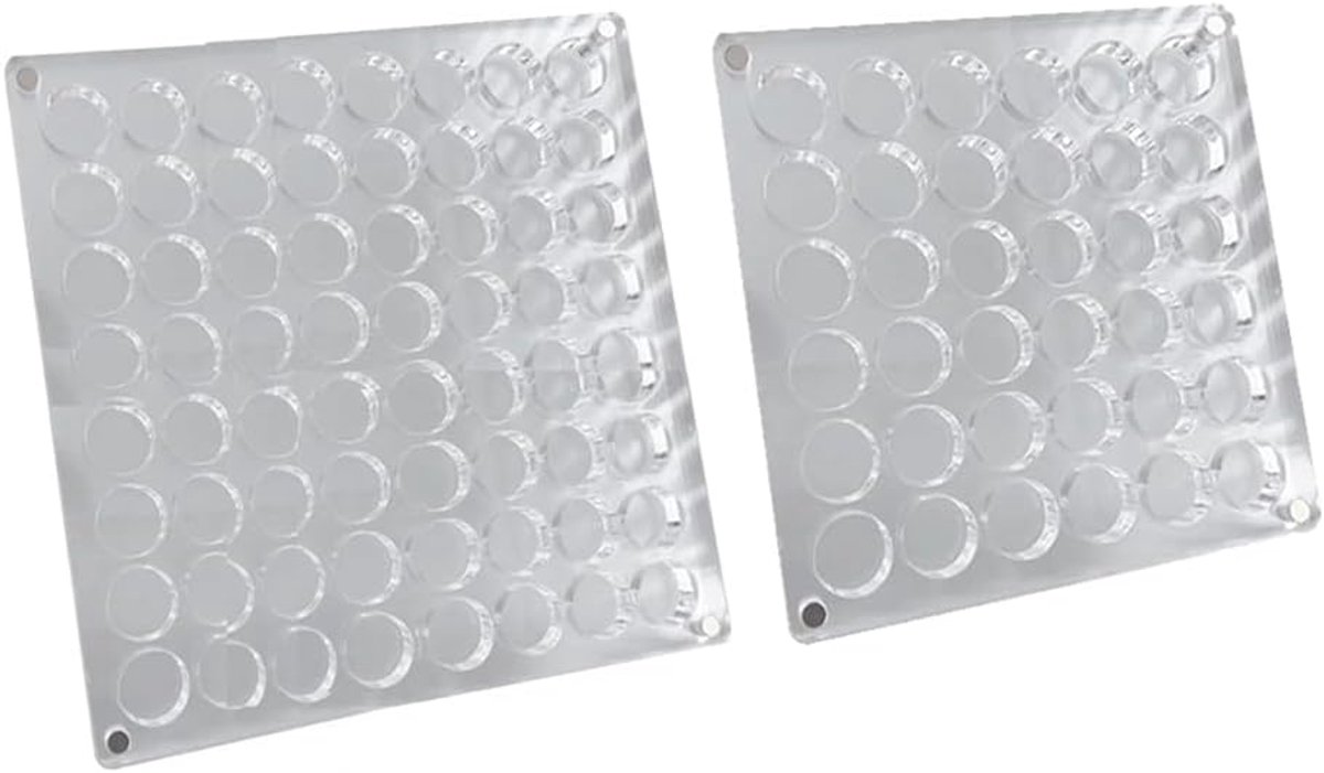 Roosters voor nagels en bedels - 36/64 vakken - transparant acryl - perfect voor opslag - ShopVlot