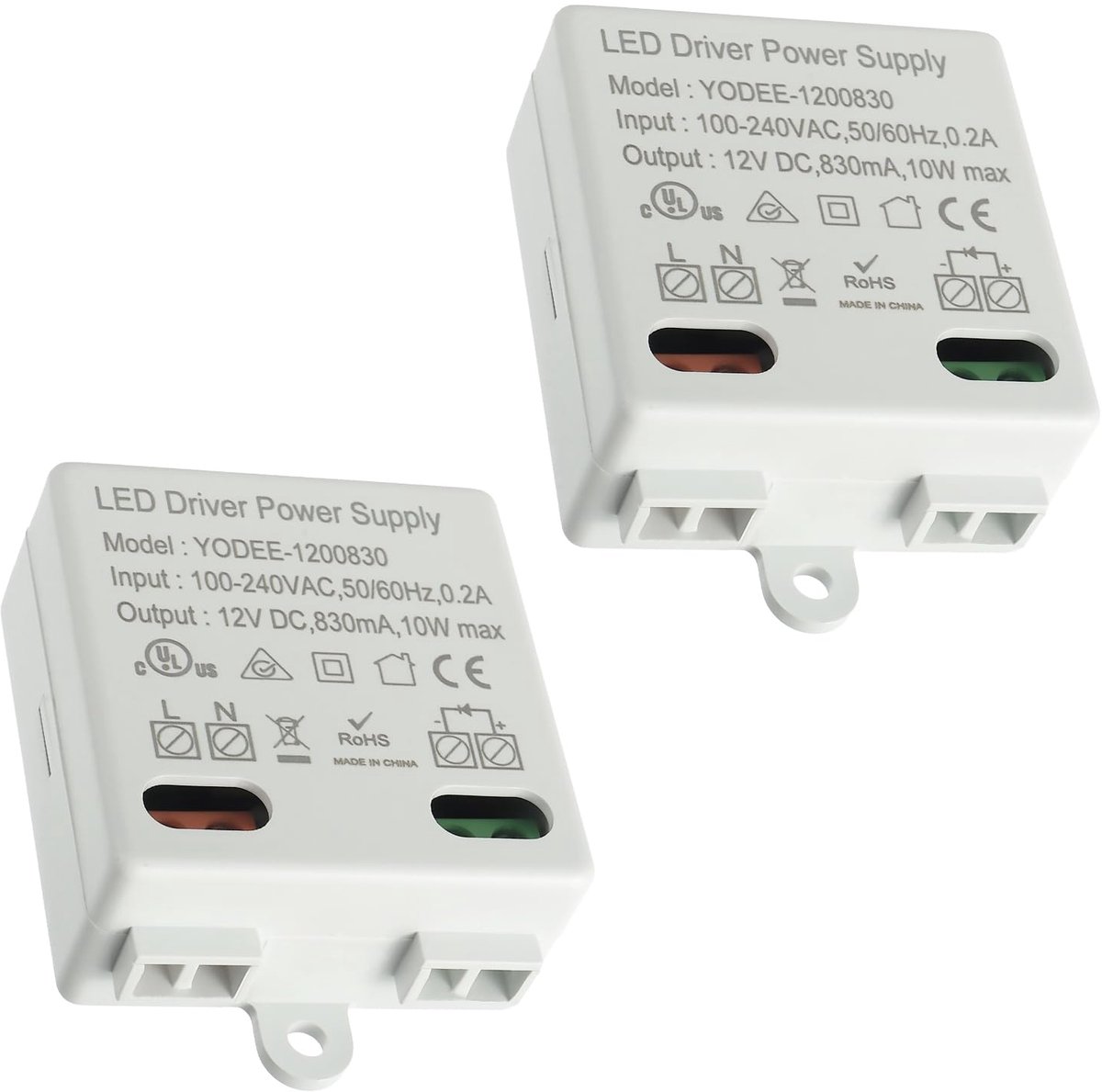 Mini transformer 12 V/DC - 10 W - compact en plat - geen minimum belasting, ideaal voor LED verlichting - ShopVlot