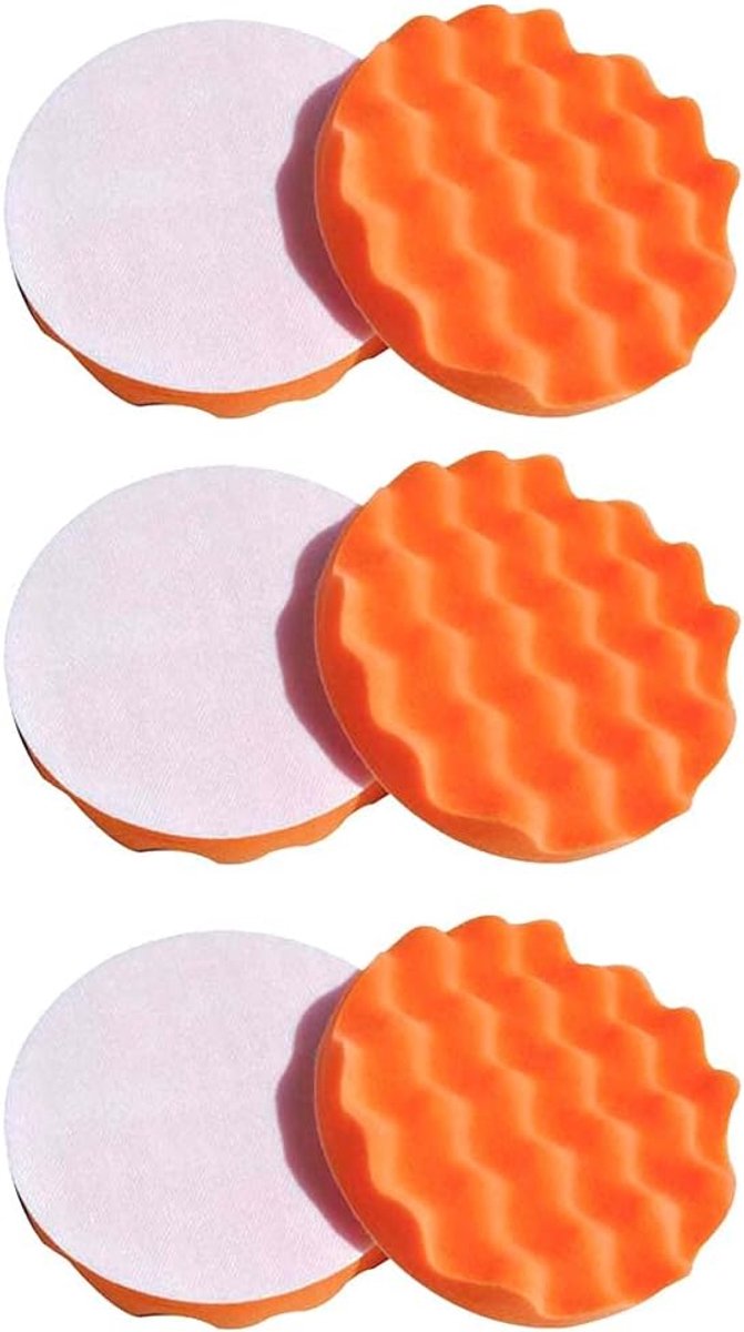 Polijstschuimset XL 6x Professionele Polijstschuimen - 150 mm - Velcro - Perfect voor polijstmachine - ShopVlot
