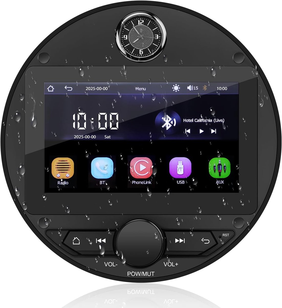 Marine stereo speler 7 inch - waterdicht - draadloze CarPlay & Android - optimaal geluid onderweg - ShopVlot