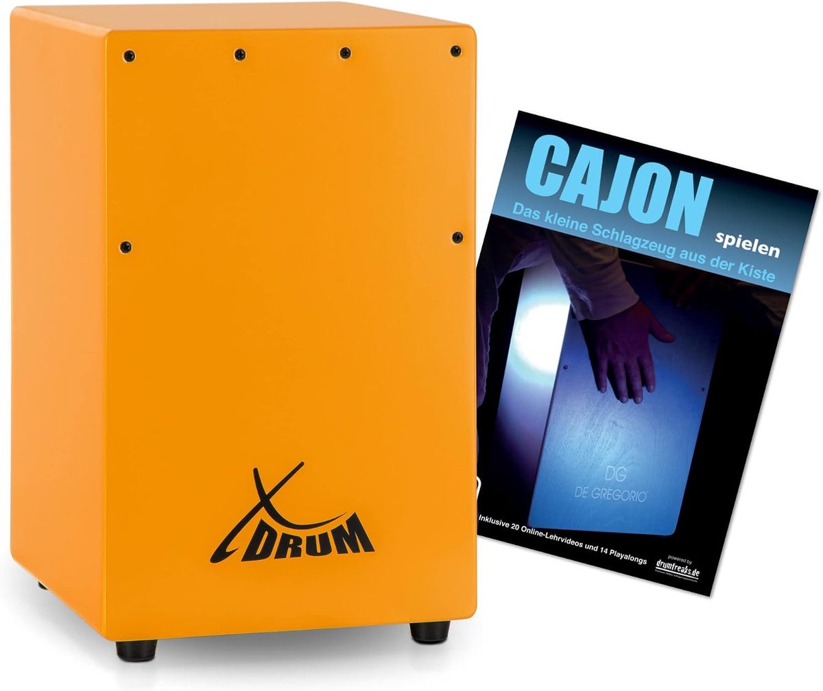 Cajon voor kinderen 36 cm - Oranje berkenhout - Snare effect - Ideaal voor muzikale initiatie - ShopVlot