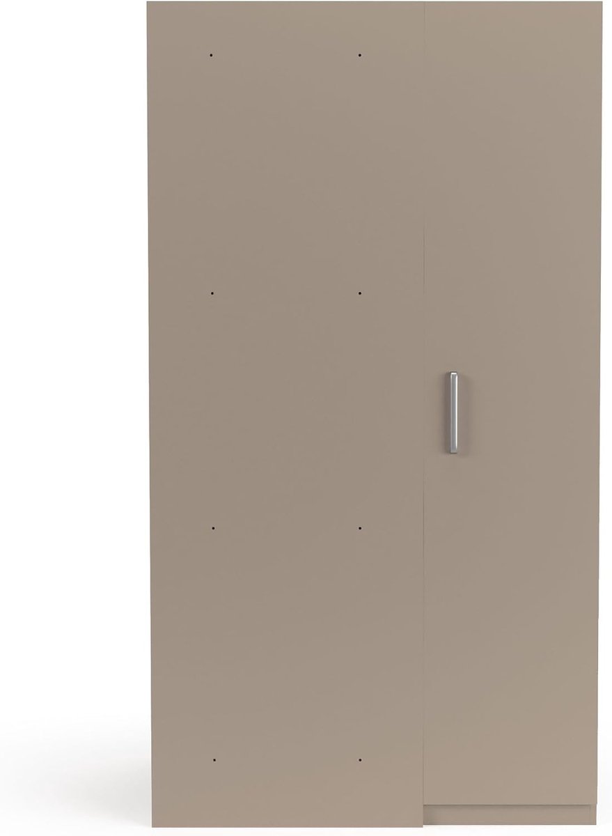 Opbergkast zijkast 1150 mm - taupe - stijlvol, ruimtebesparend ontwerp - extra opbergruimte voor wasmiddel - ShopVlot