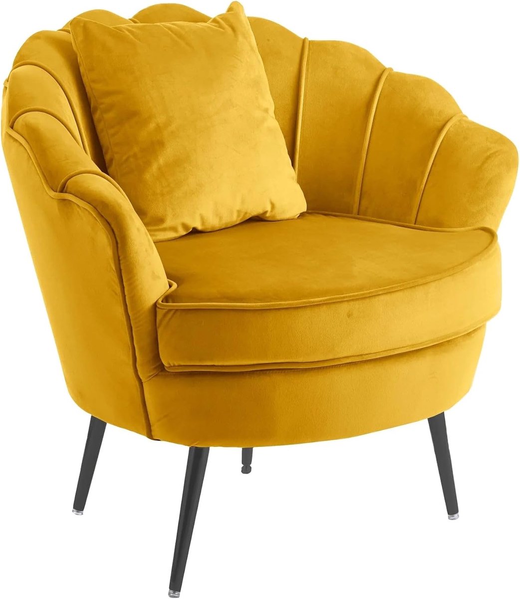 Stoel 1-persoons - gouden bekleding - elegante uitstraling - eenvoudig te monteren - ShopVlot