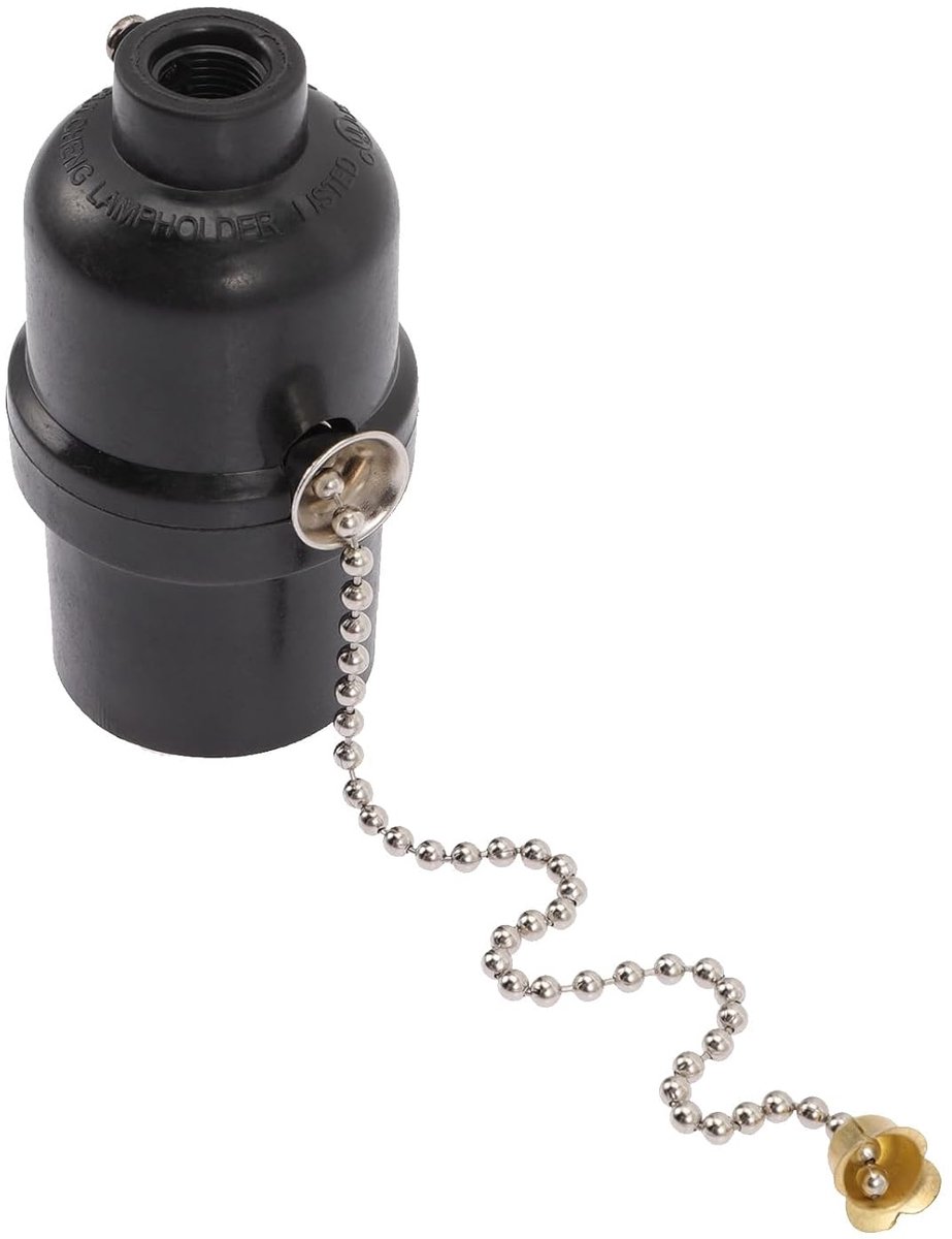 E27 lampenhouder met trekkoord - vintage ontwerp - vervangend voor oude lampen - eenvoudig te installeren - ShopVlot