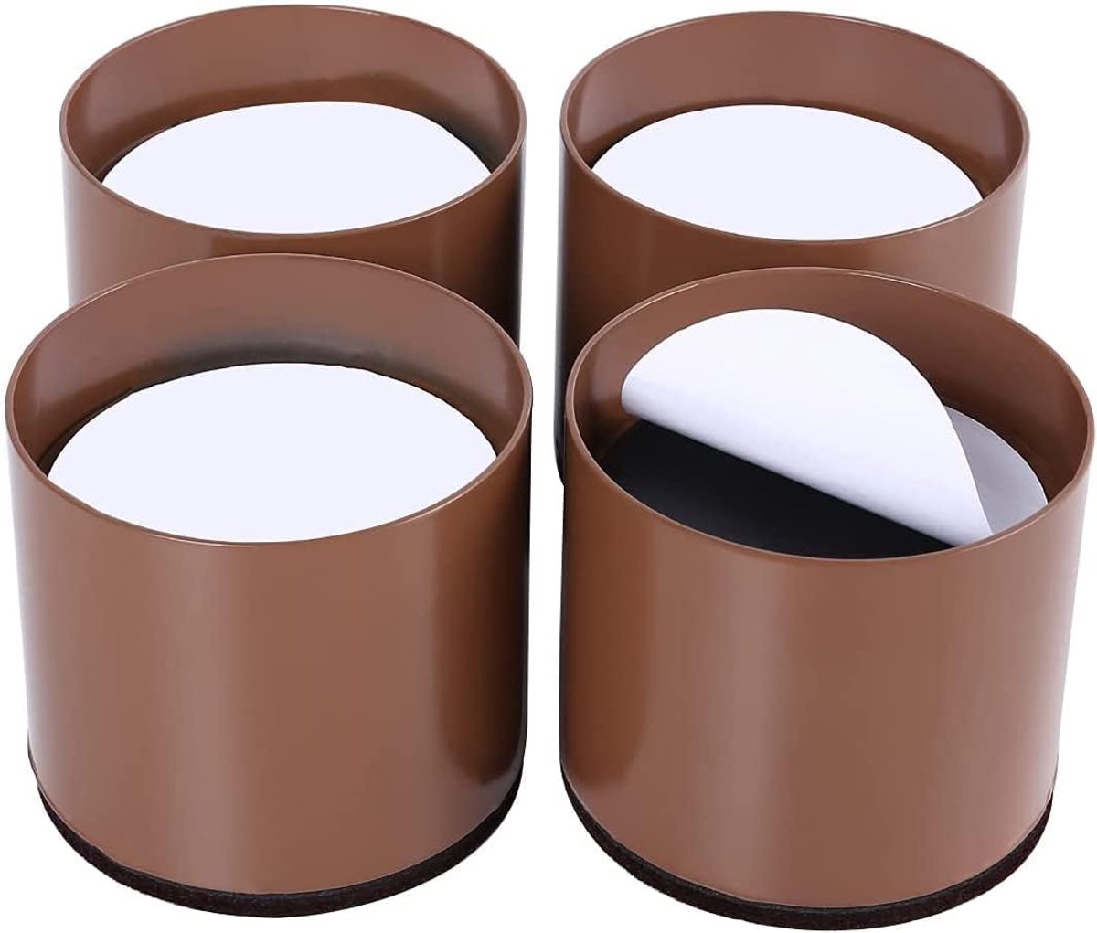 Bedverhogers 5 cm - Stalen meubelverhogers - Beschermt vloer - Verhoogt comfort - ShopVlot