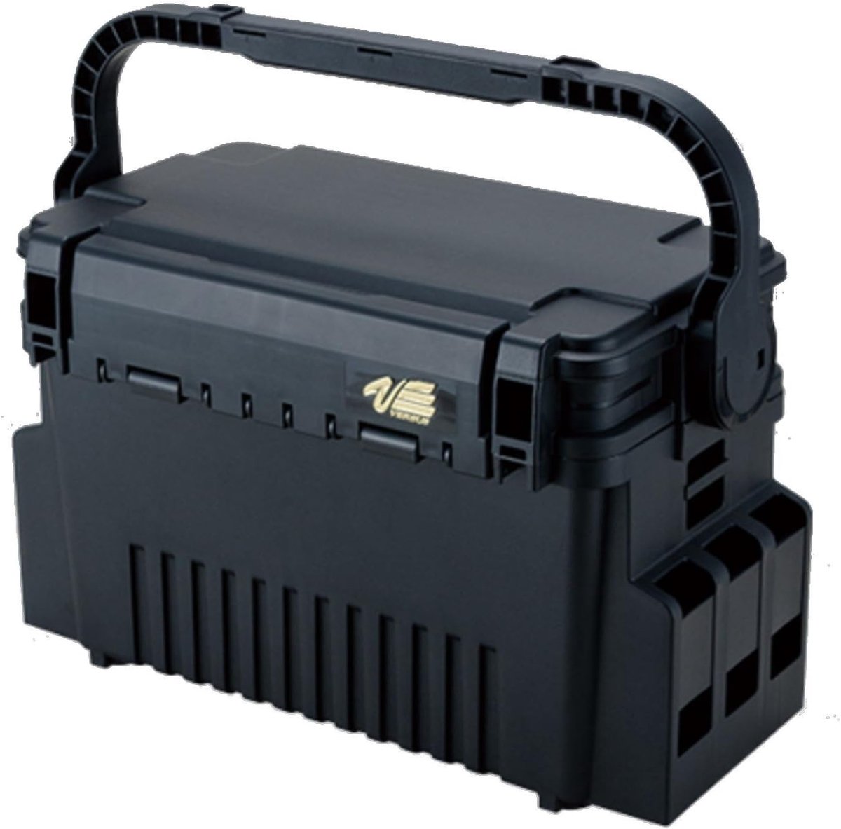 Tackle box voor kunstaas 43.5x23.3cm - zwart - robuuste constructie - veilig opbergen van visaccessoires - ShopVlot