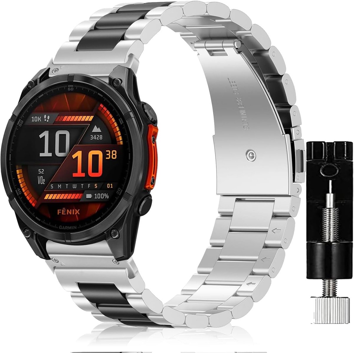 Vervangband RVS - QuickFit met metalen schakel - Duurzaam en stijlvol - Perfecte pasvorm - ShopVlot