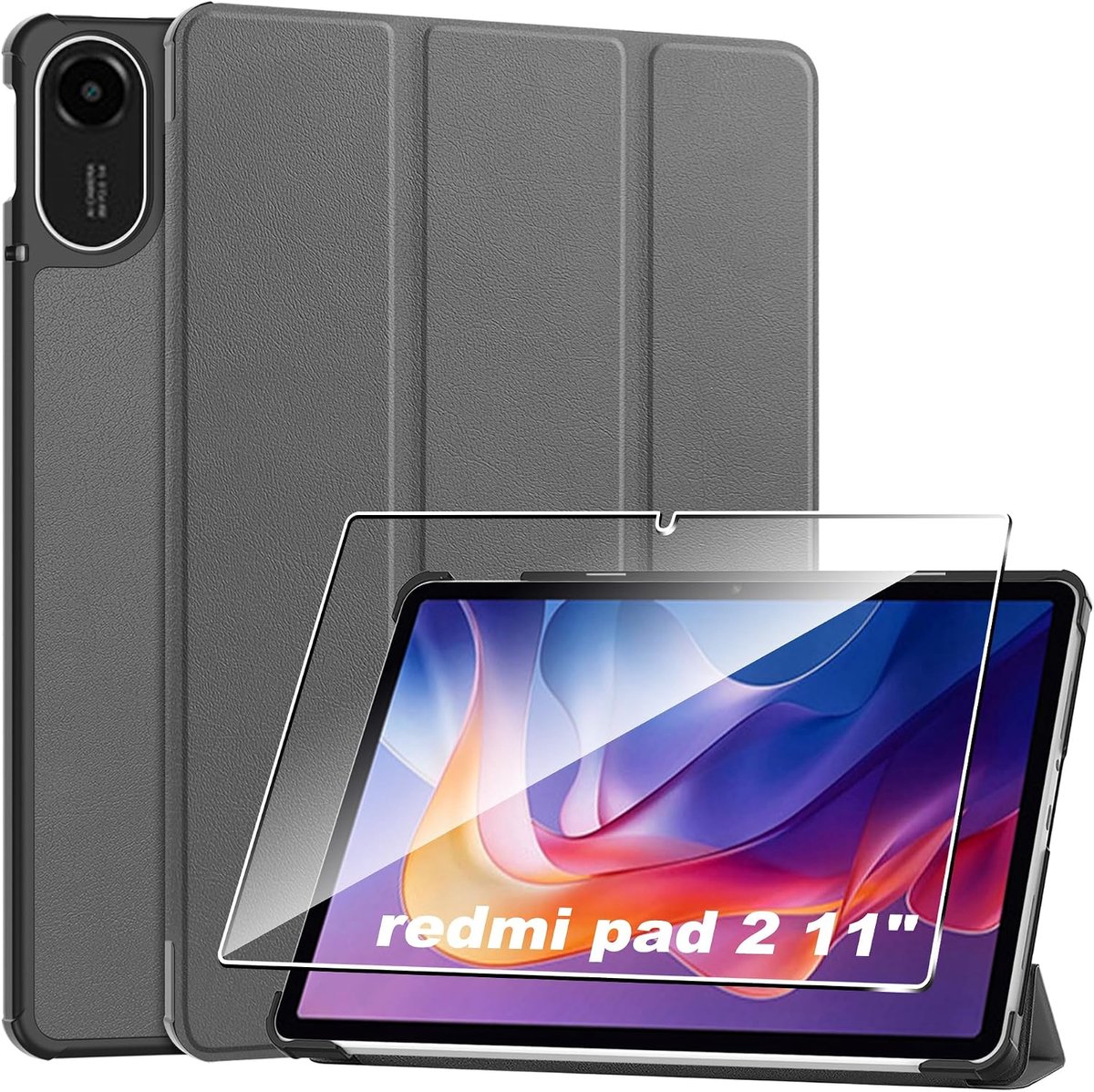 11 Inch Hoes voor Redmi Pad 2 - Automatische Slaap/Wake Functie - PU Leer - Bescherming tegen Krassen - ShopVlot