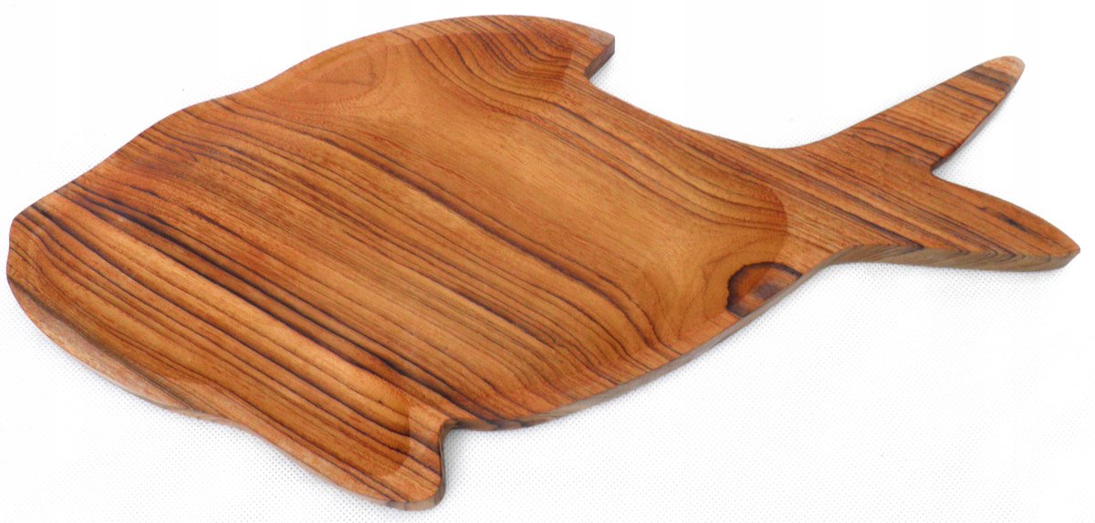Teak Houten Serveerplank 'Vis' 43x20,5cm